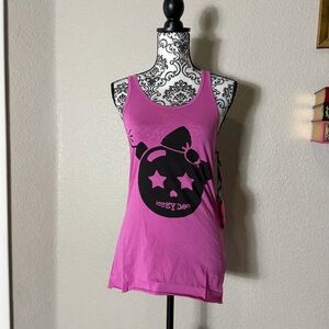 Abbey Dawn Pink Tank with Black Graphic
